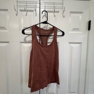 Asymmetrical Orange Sleeveless Tank Top